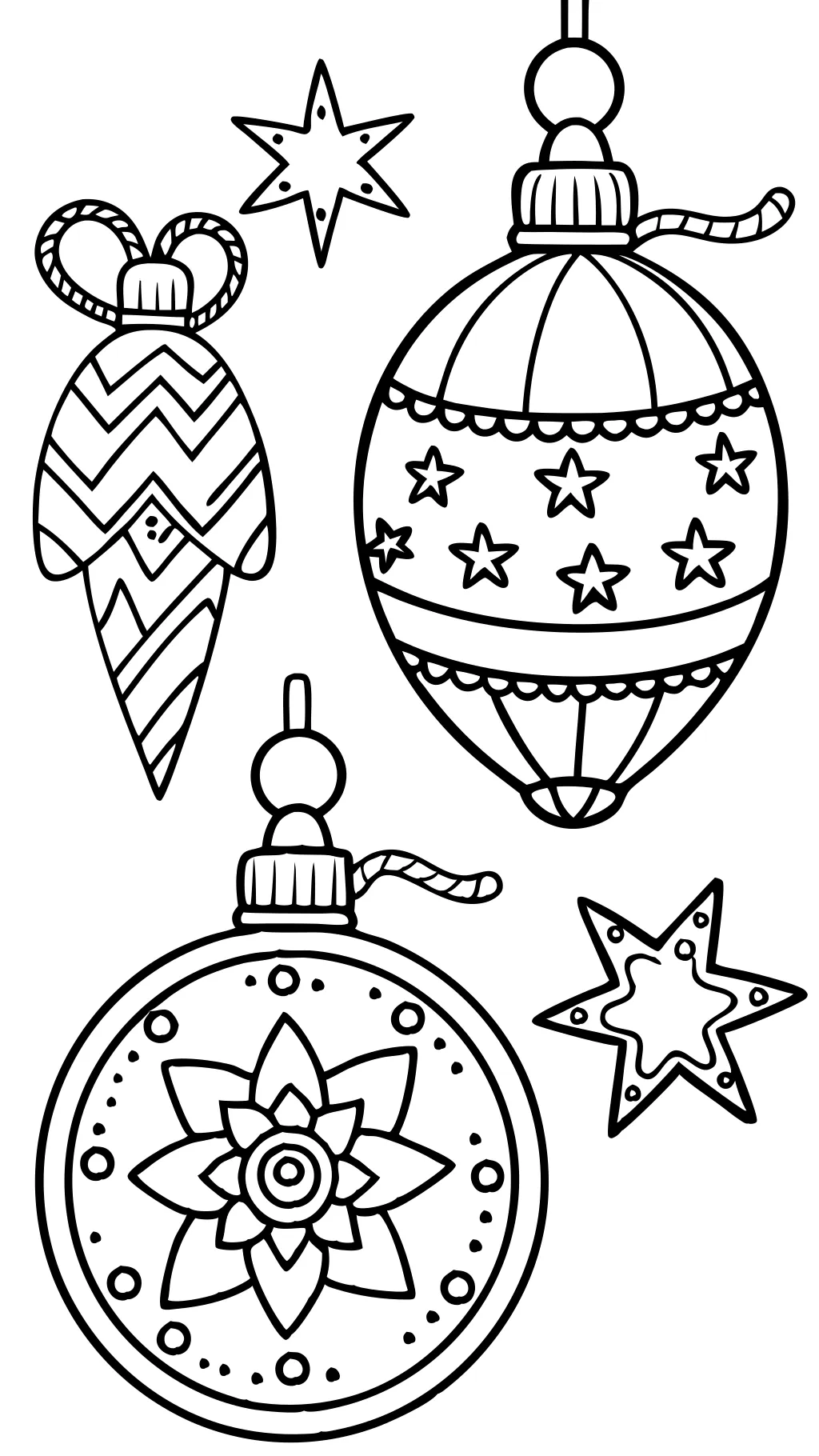 christmas ornaments coloring pages